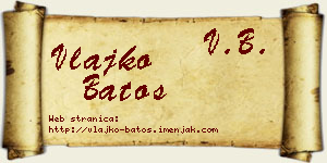 Vlajko Batos vizit kartica